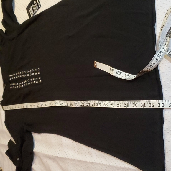 EXPRESS Womens Black Long Sleeve Tunic Shift Dress-Grommets Detail-NWT-Sz XS - Picture 16 of 16